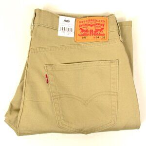Levi's 541 Men's Size W34 L32 Tan Athletic Fit Khaki Casual Jeans NWT